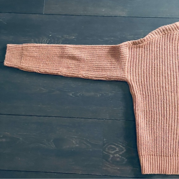 MISSGUIDED Backless Tie-Up Bow Dusty Rose Ling Sleeve Sweater - Picture 10 of 14